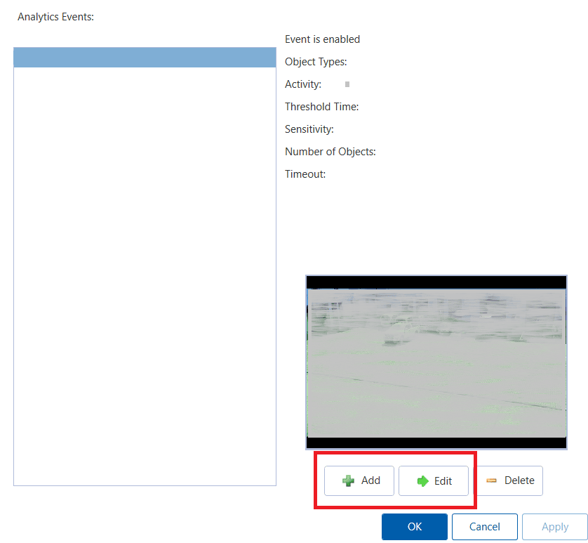 Avigilon Motion Detection Configuration